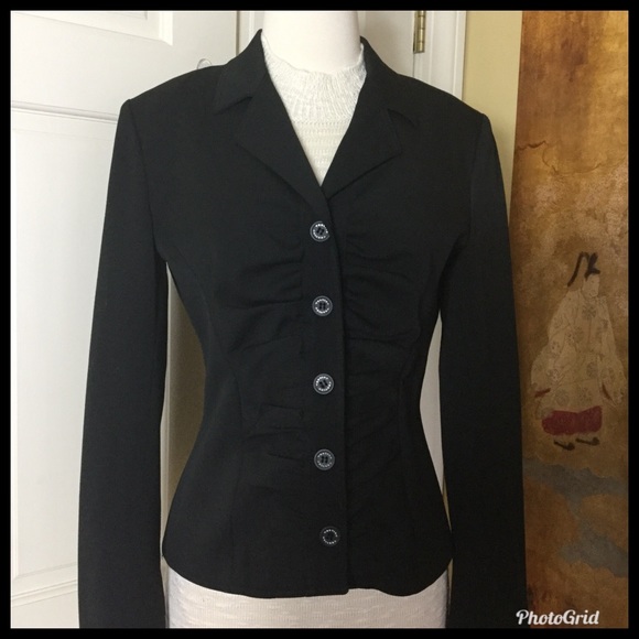 Vintage Vertigo Ruched Fitted Jacket. EUC - Picture 4 of 8